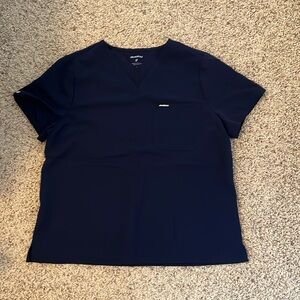 Jaanuu Rhena 1 pocket classic scrub top, navy, large